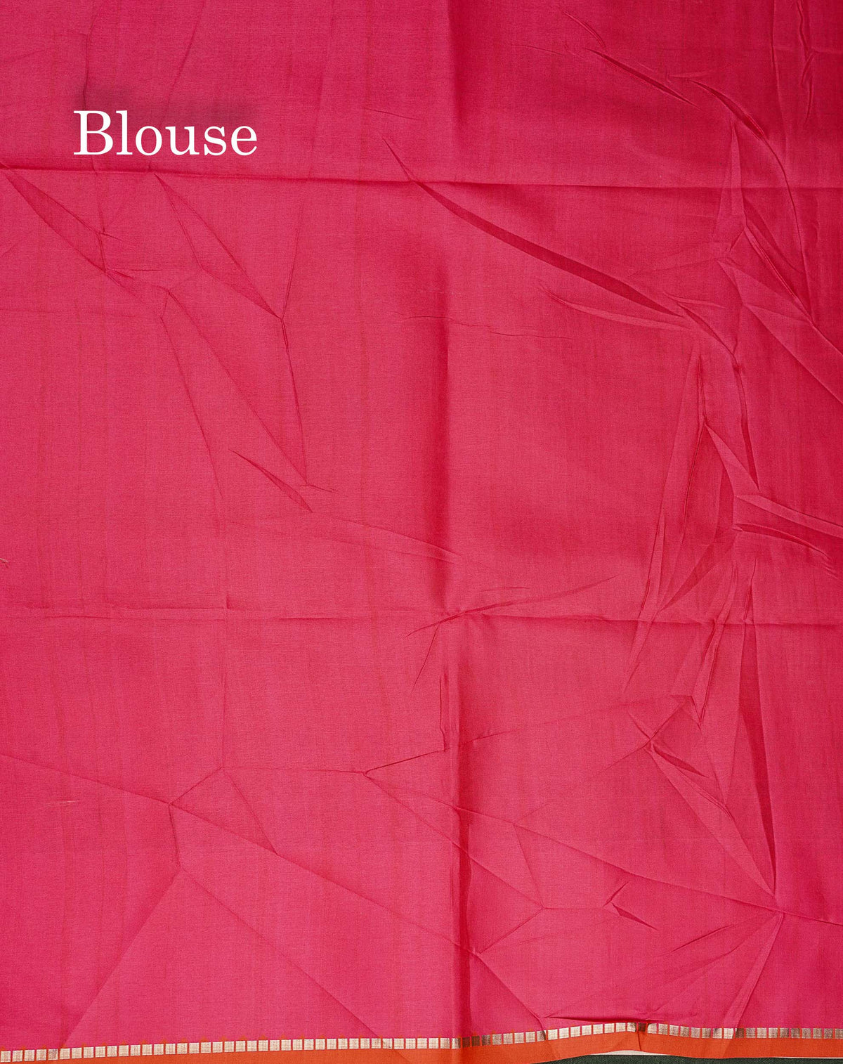 Semi Tussar Saree - Orange Colour Body With Contrast Pink Border