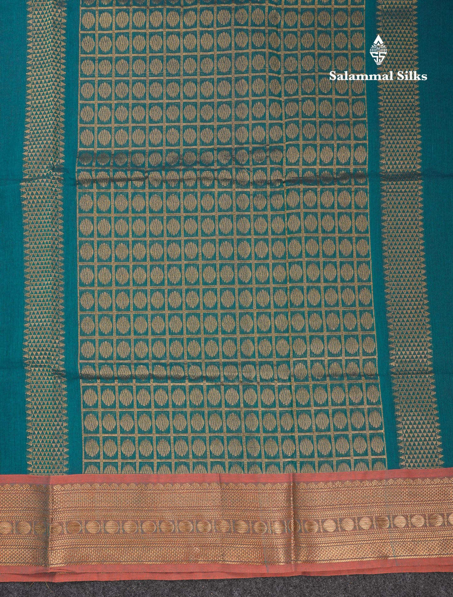 Beautiful Dual Tone Maroon Pure Cotton Saree With Contrast Orange Traditional Border