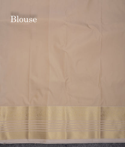 Beautiful Olive Mustard Yellow Semi Silk Saree With Contrast Dark Violet Traditional Border