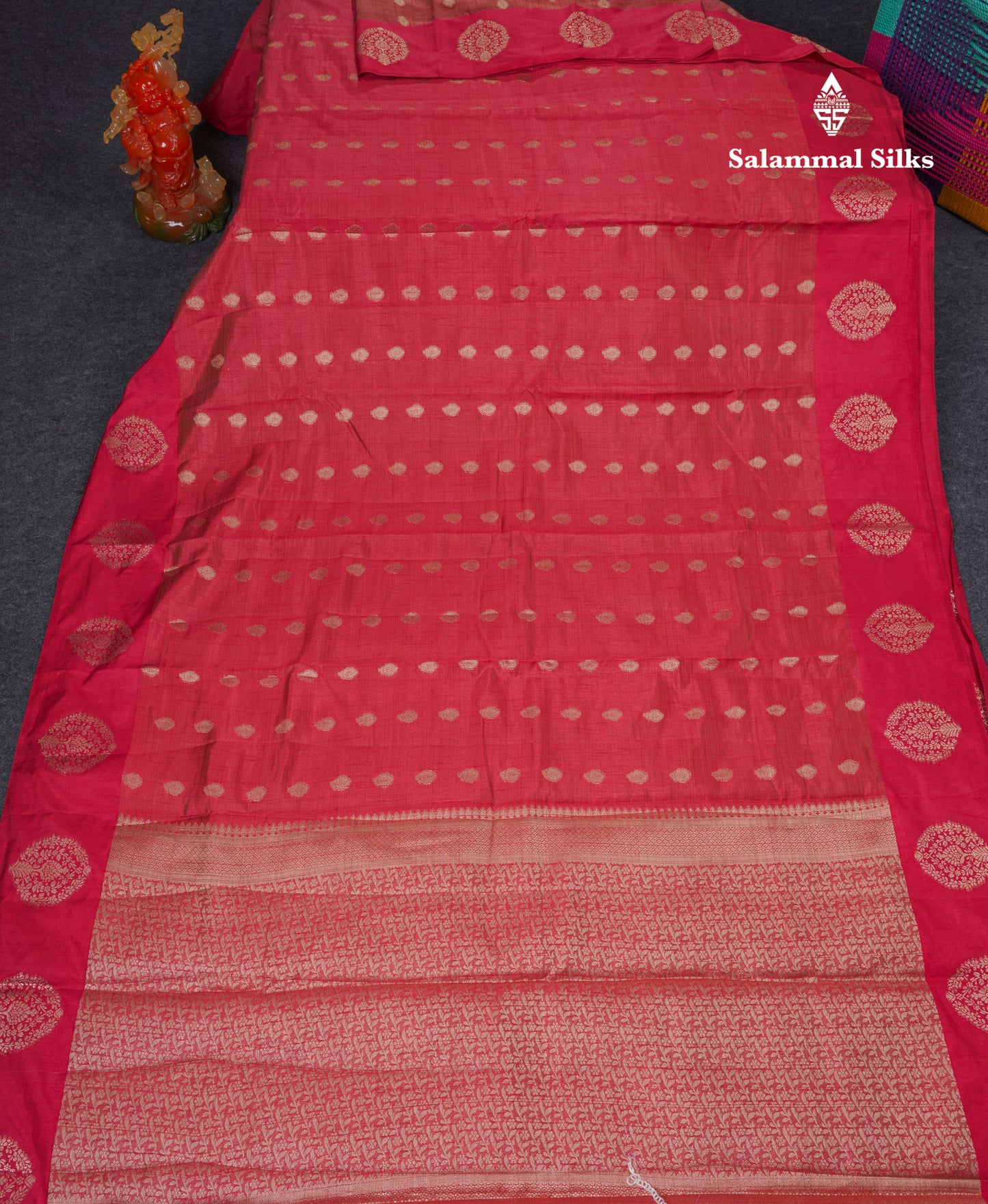 Beautiful Parrot Green Semi Tussar Saree With Fancy Border