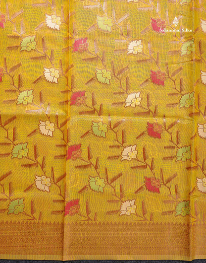 Mulberry Cotton Mix Saree - White Colour Body Menakari Work With Fancy Border