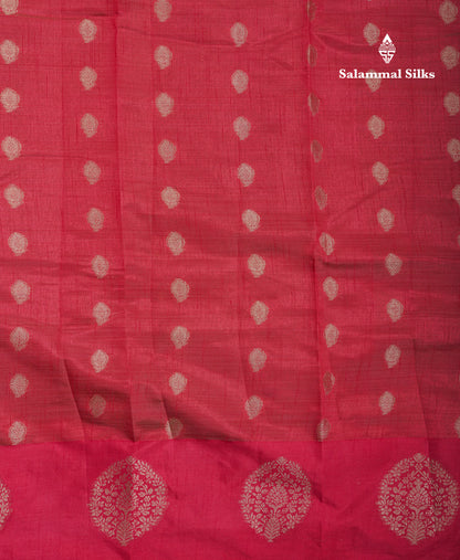 Beautiful Parrot Green Semi Tussar Saree With Fancy Border