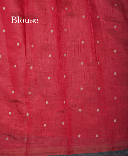Beautiful Parrot Green Semi Tussar Saree With Fancy Border