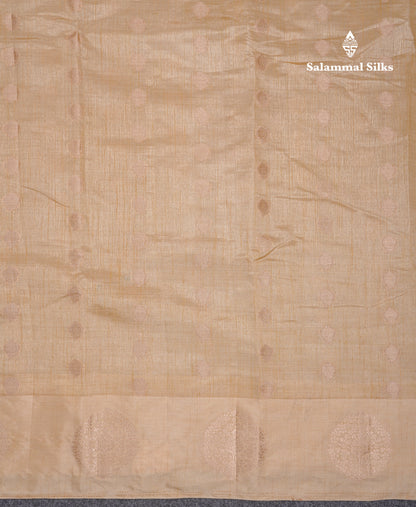 Beautiful Parrot Green Semi Tussar Saree With Fancy Border