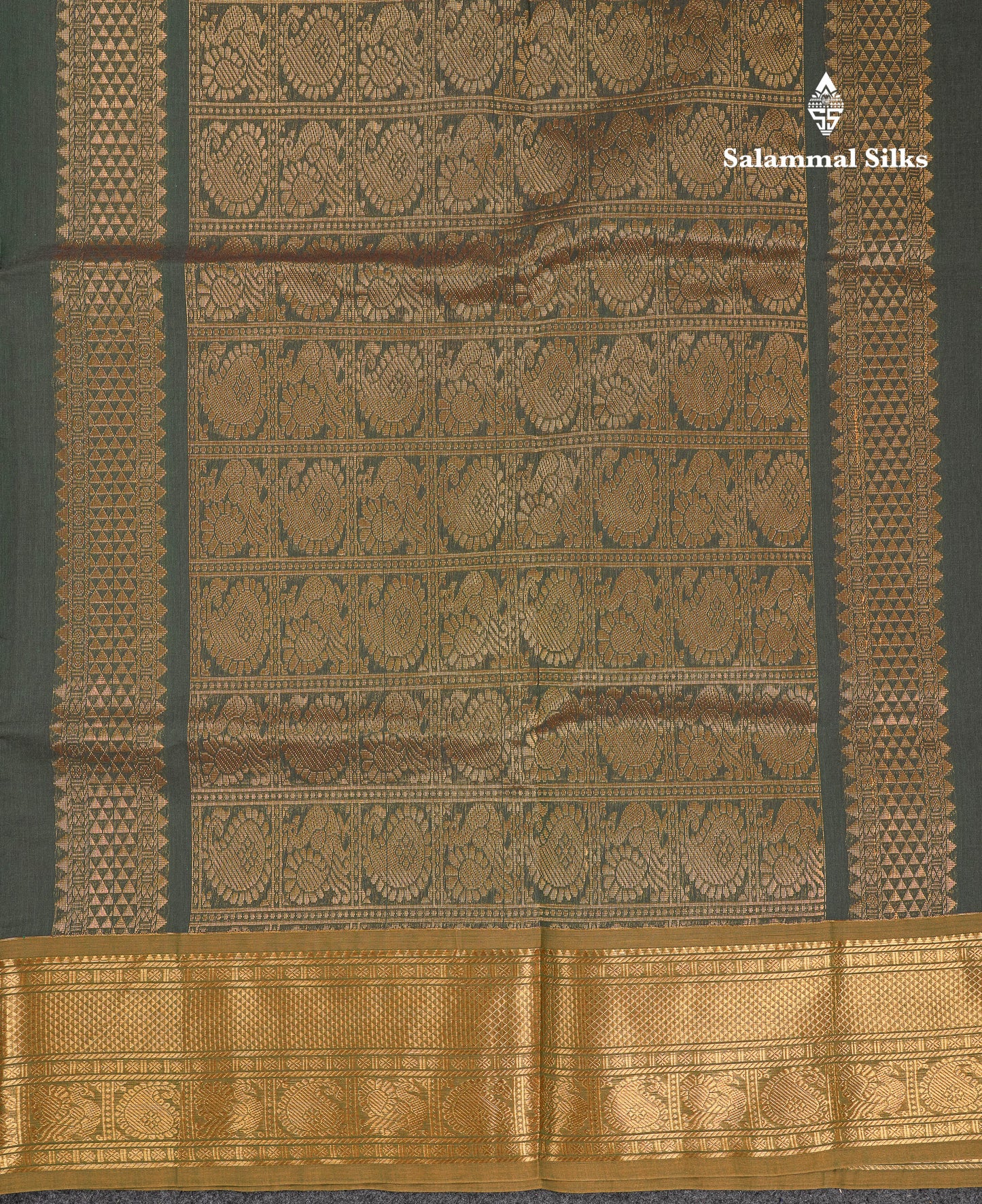 Beautiful Parrot Green Pure Cotton Saree With Contrast Pink Traditional Border