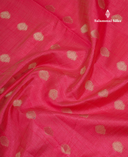Beautiful Parrot Green Semi Tussar Saree With Fancy Border