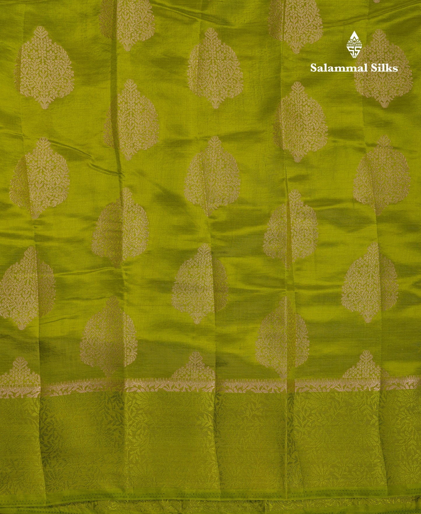 Beautiful Parrot Green Semi Tussar Saree With Fancy Border