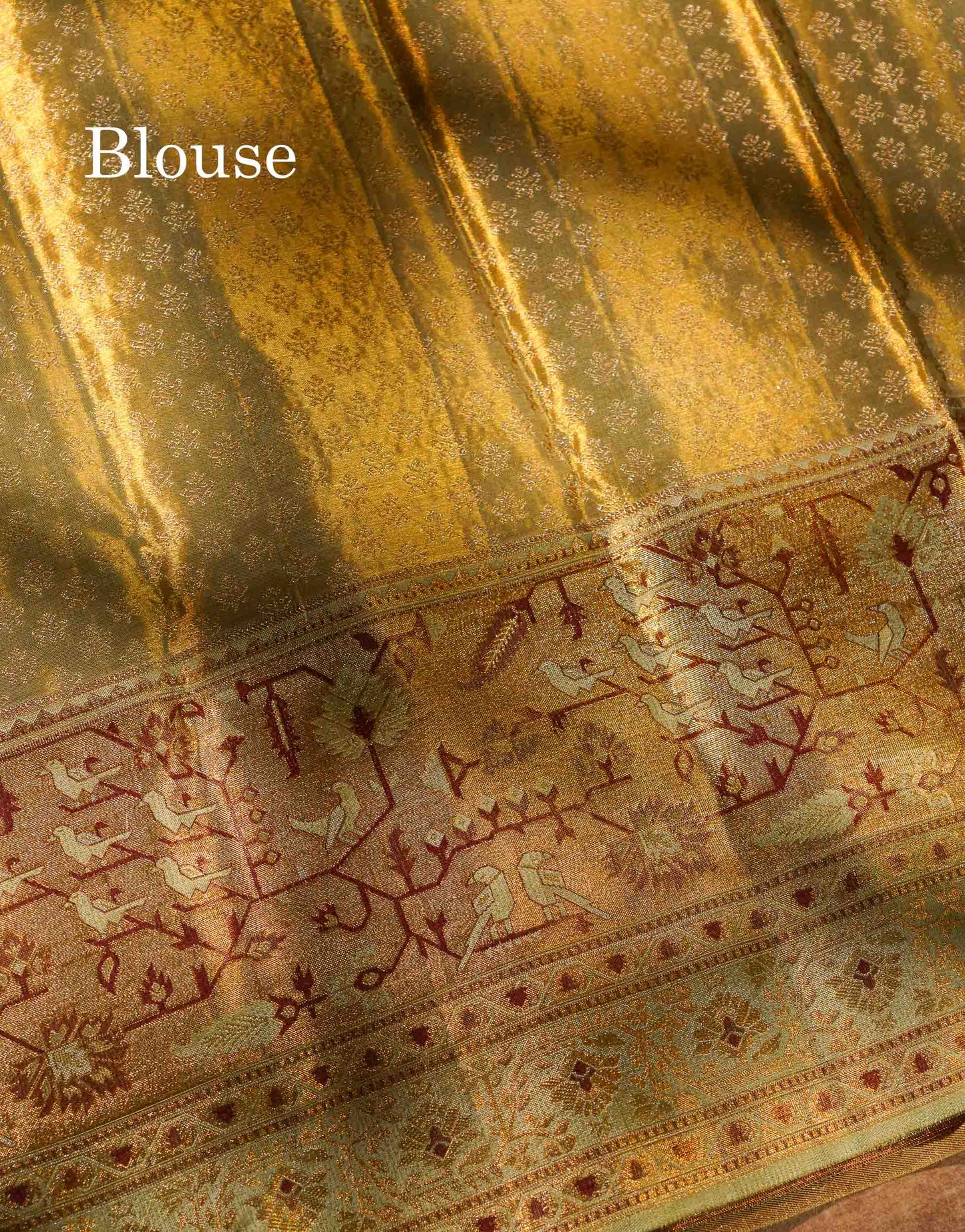 Beautiful Light Pista Green Tissue Bridal Menakari Work Pure Kanjivaram Silk Saree With Fancy Border
