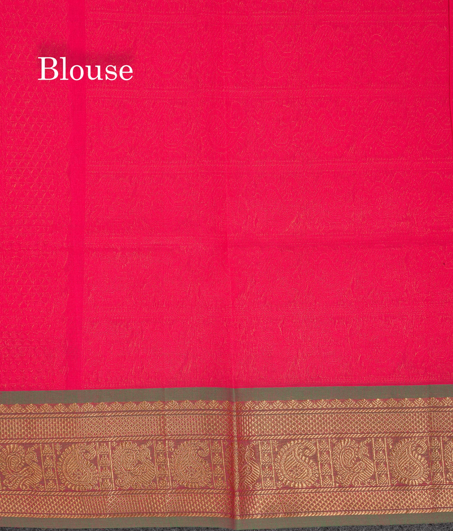 Beautiful Orange Pure Cotton Saree With Contrast Parrot Green Traditional Border