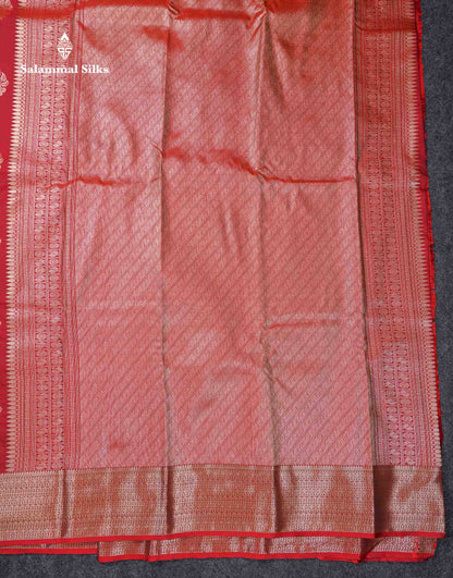 Beautiful Maroon Semi Silk Saree With Traditional Border