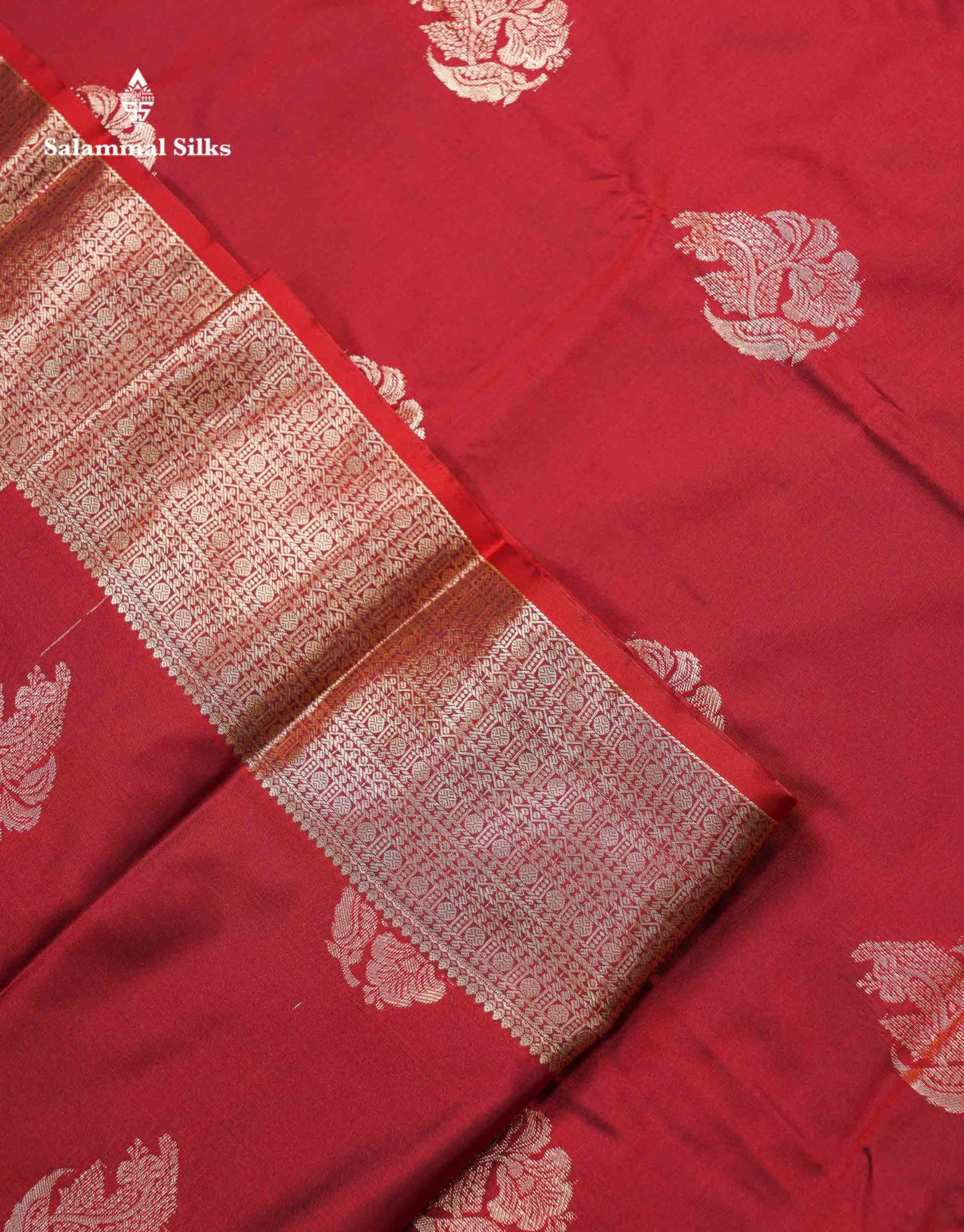 Beautiful Maroon Semi Silk Saree With Traditional Border