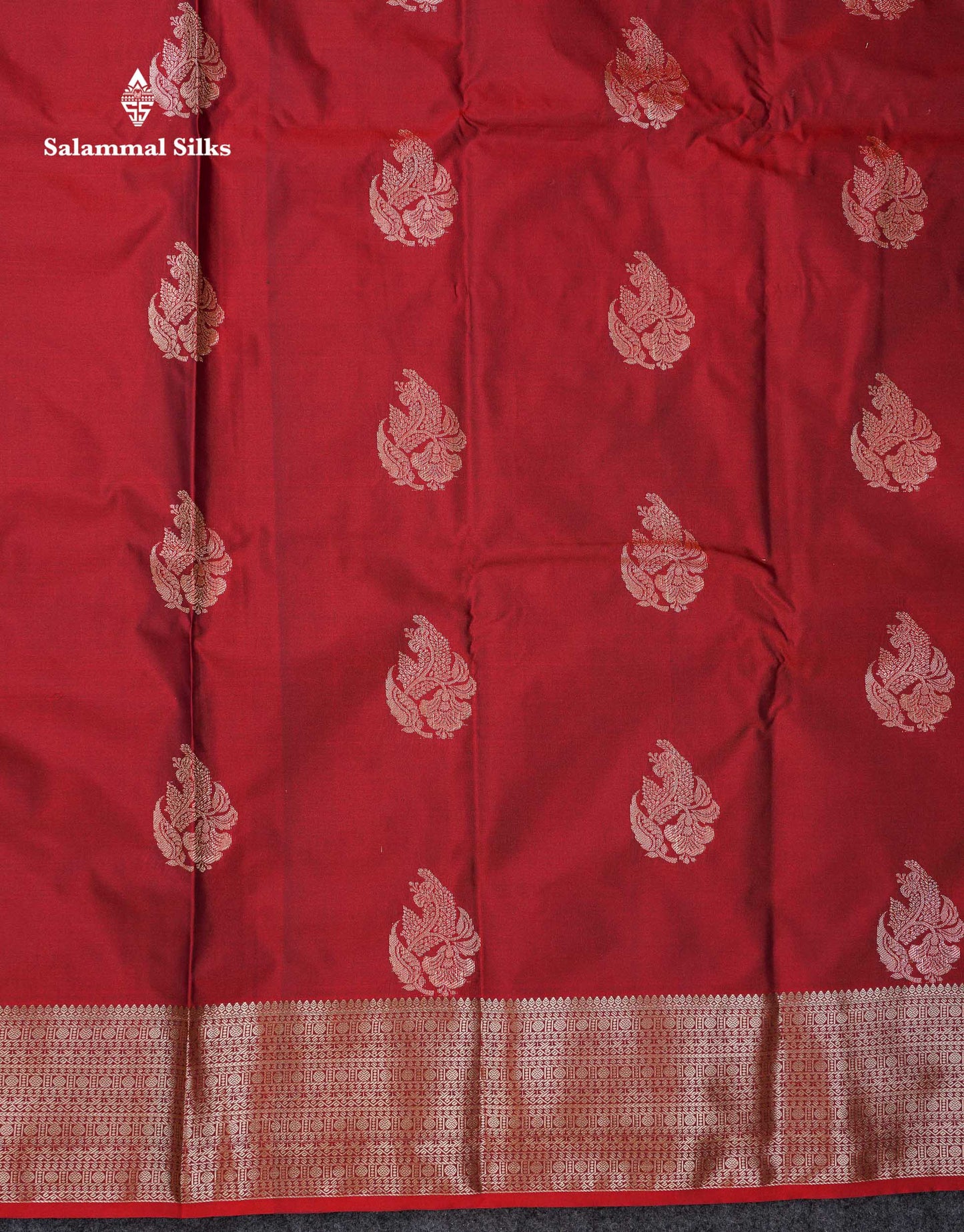 Beautiful Maroon Semi Silk Saree With Traditional Border