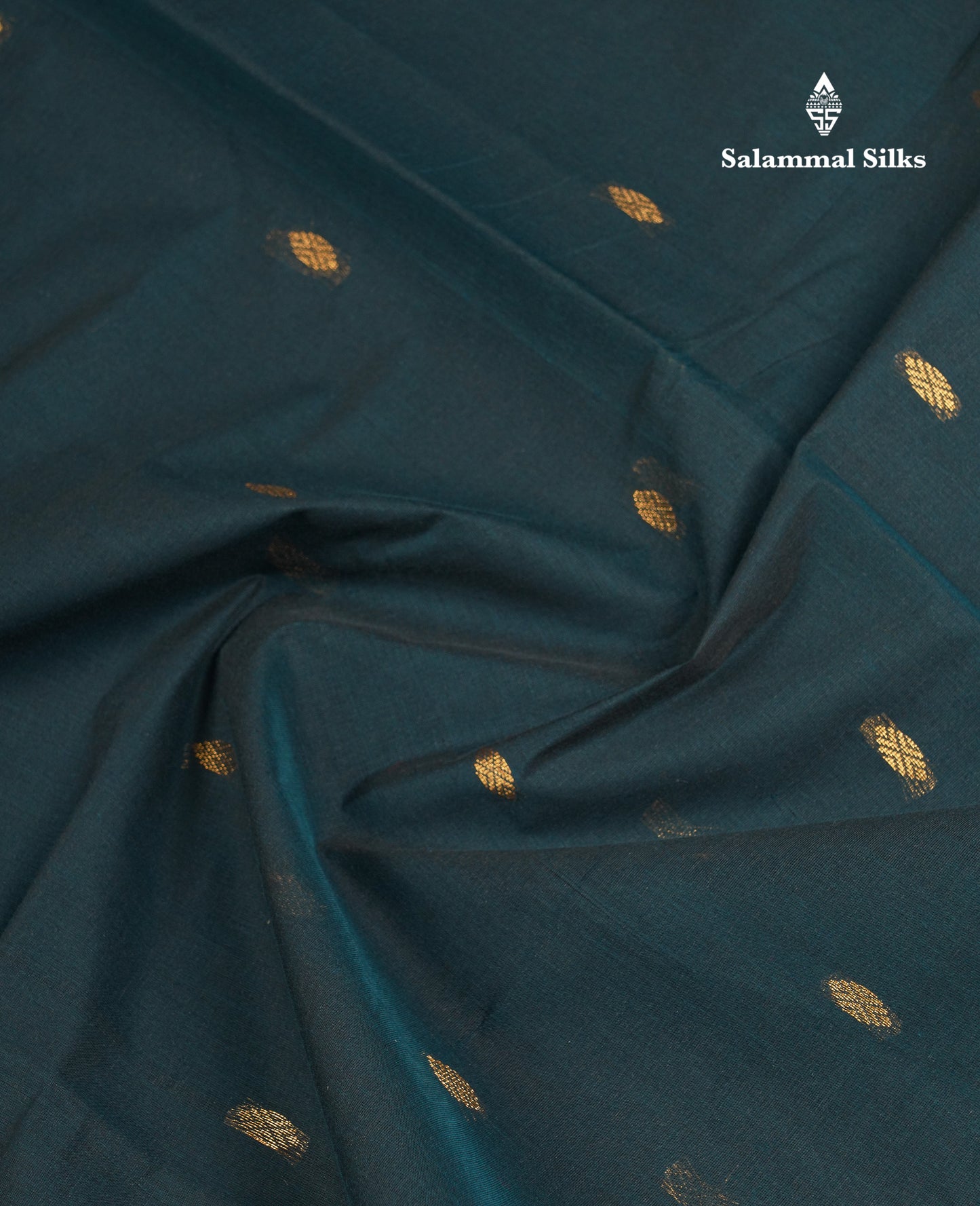 Beautiful Dual Tone Peacock Green Pure Cotton Saree With Contrast Magenta Traditional Border