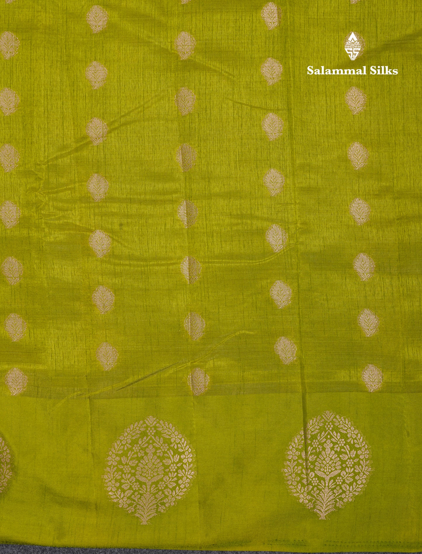 Beautiful Parrot Green Semi Tussar Saree With Fancy Border