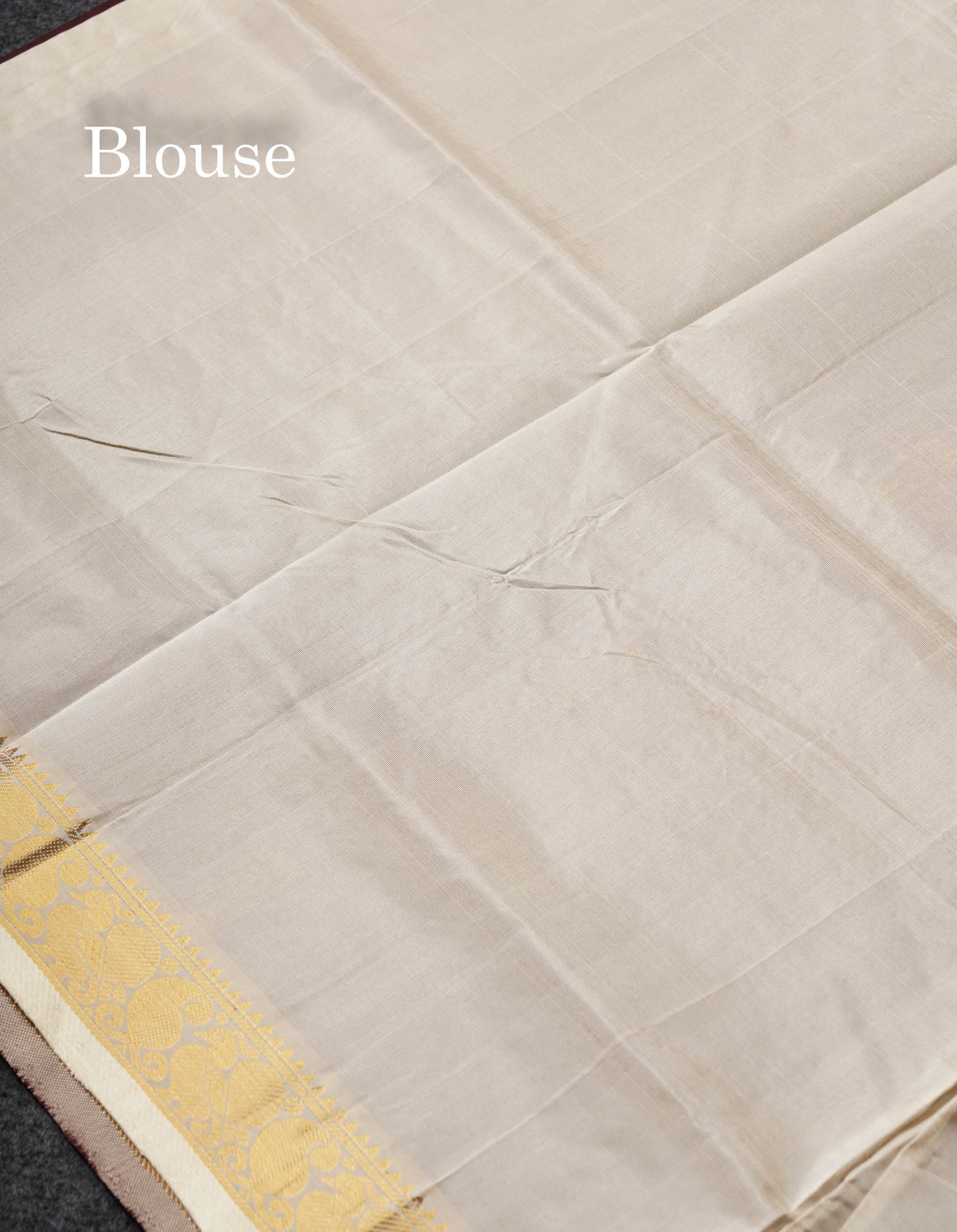 Beautiful Dark Brown Chakaram & Peacock Zari Butta Semi Silk Cotton Saree With Contrast Half White Blouse