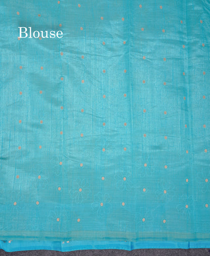 Beautiful Parrot Green Semi Tussar Saree With Fancy Border