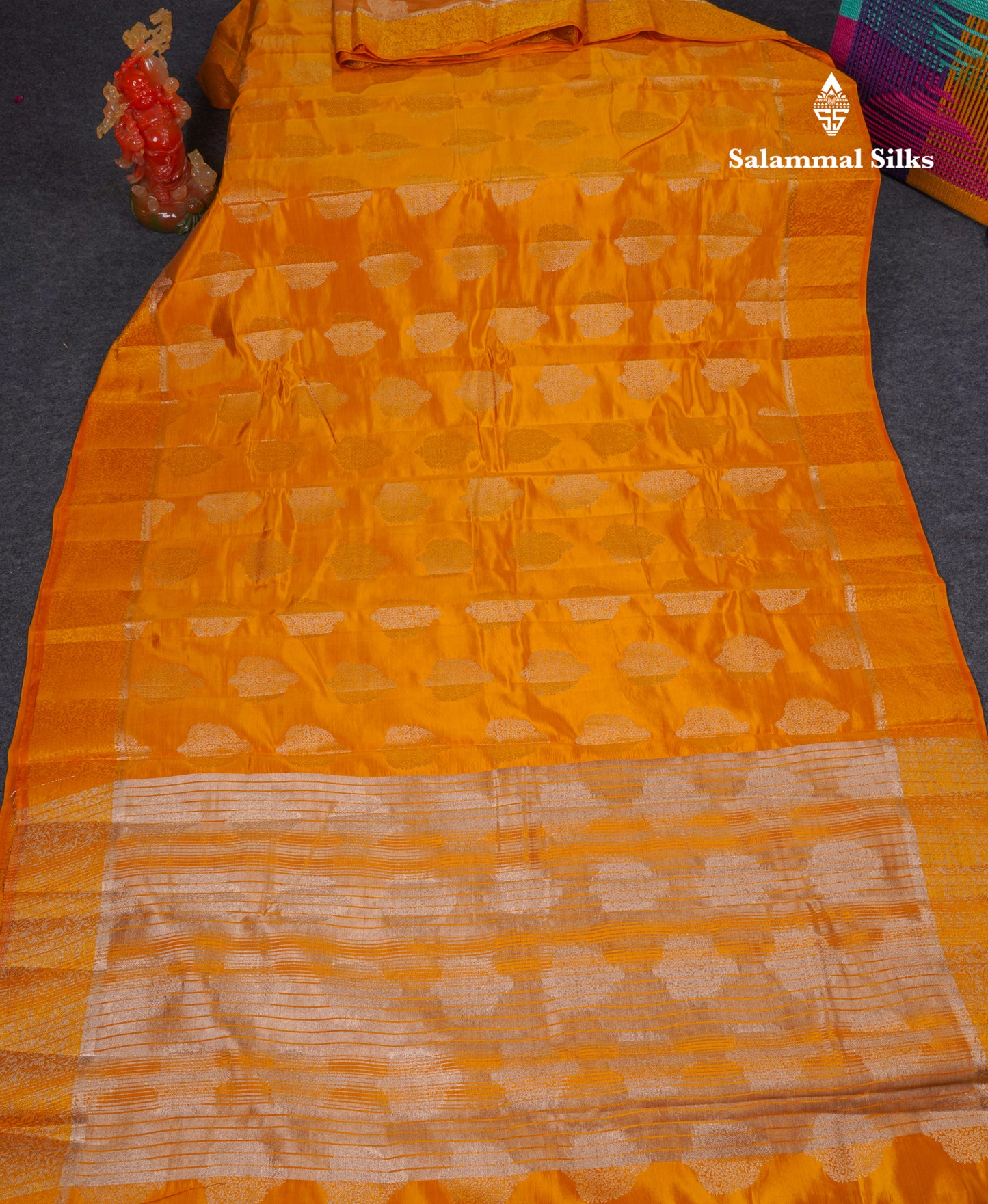 Beautiful Parrot Green Semi Tussar Saree With Fancy Border