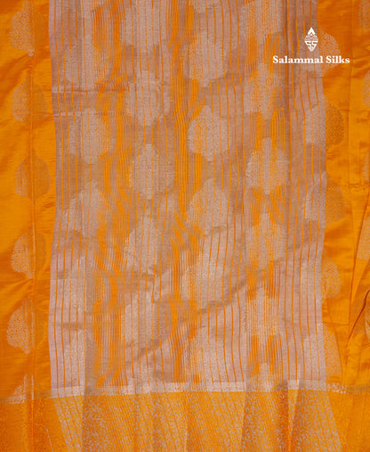 Beautiful Parrot Green Semi Tussar Saree With Fancy Border