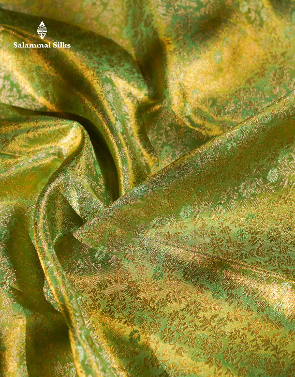 Beautiful Parrot Green Tissue Bridal Pure Kanjivaram Silk Saree With Contrast Pink Fancy Evening Morning Border