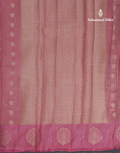 Beautiful Parrot Green Semi Tussar Saree With Fancy Border