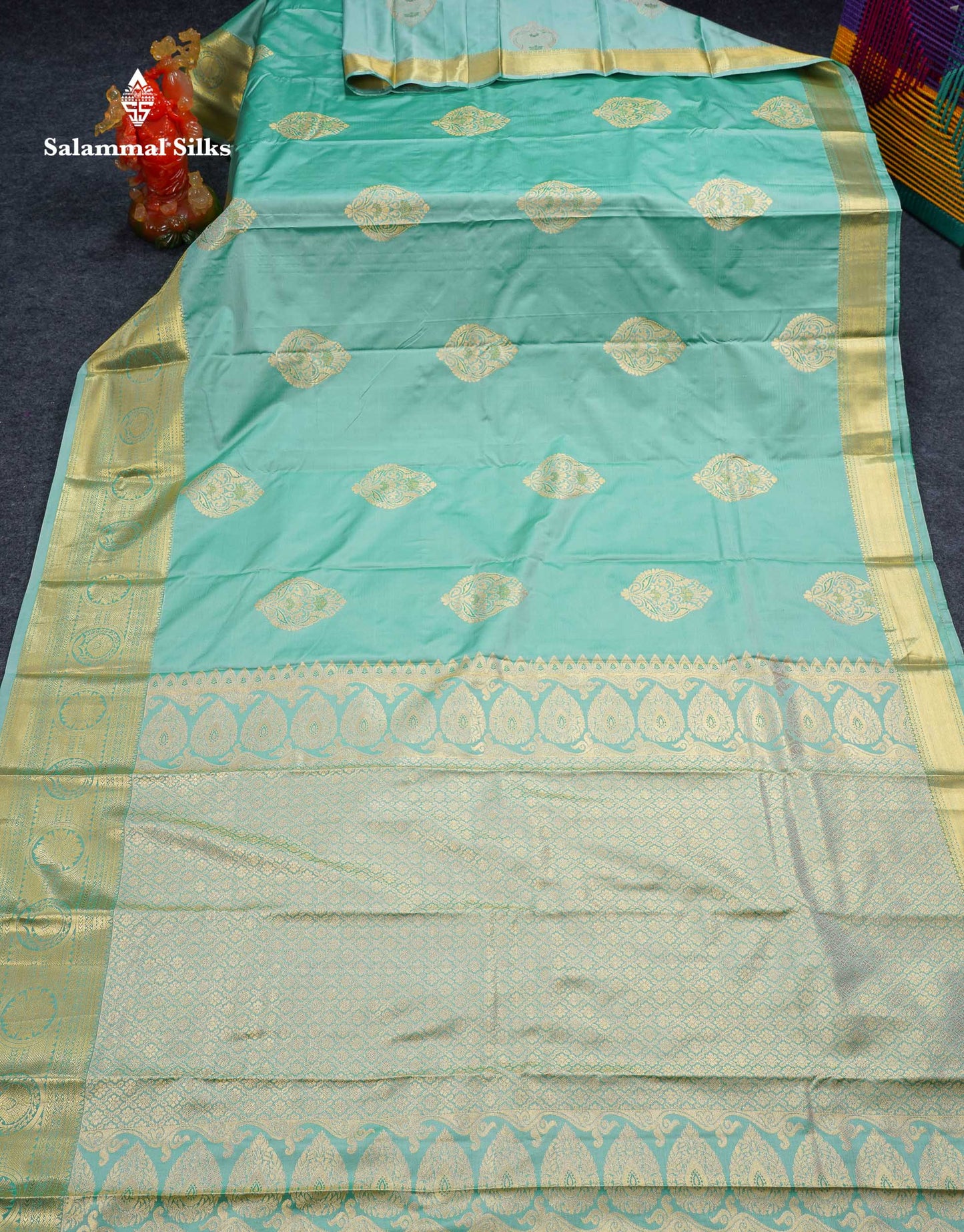 Beautiful Light Rexona Semi Silk Saree With Traditional Evening Morning Border