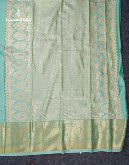 Beautiful Light Rexona Semi Silk Saree With Traditional Evening Morning Border
