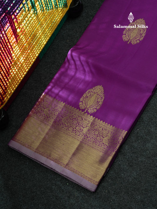 Pure Silk Pattu Pavadai (Dark Magenta) With Baby Pink Blouse 44"
