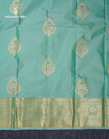Beautiful Light Rexona Semi Silk Saree With Traditional Evening Morning Border