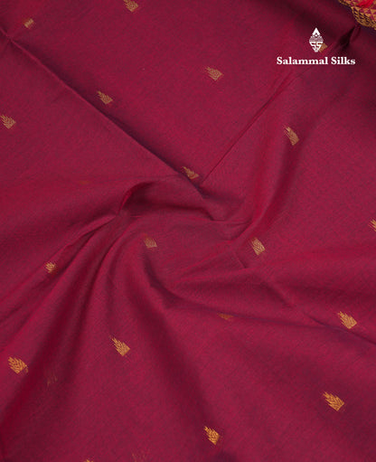 Beautiful Orange Pure Cotton Saree With Contrast Parrot Green Traditional Border