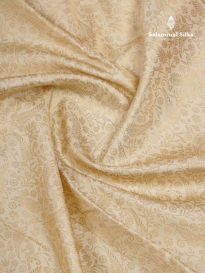 Half White Pure Kanjivaram Silk Saree 2G With Contrast Pink Traditional Border