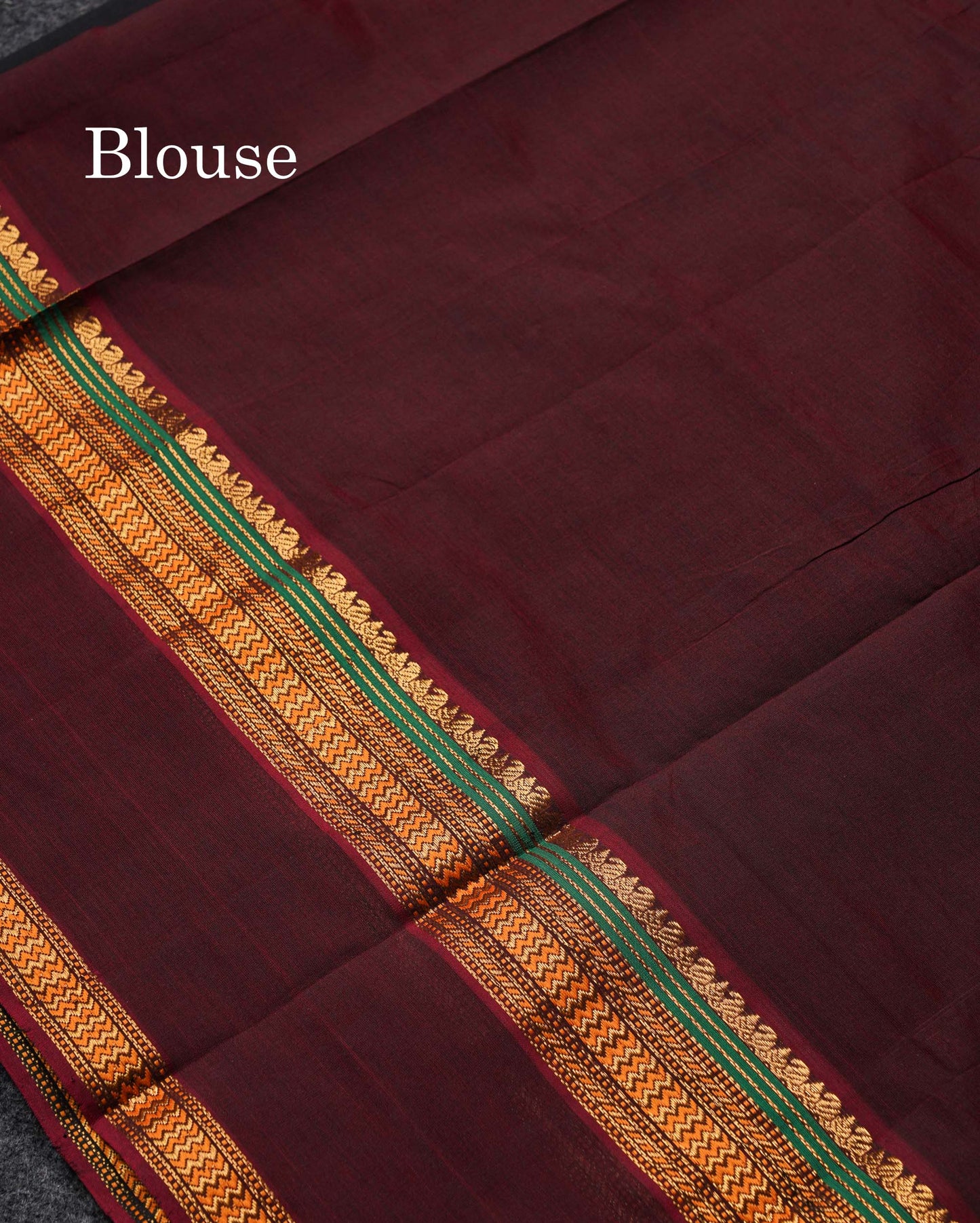 Beautiful Black Thread Work Butta Semi Silk Cotton Saree With Contrast Dark Maroon Traditional Gap Border