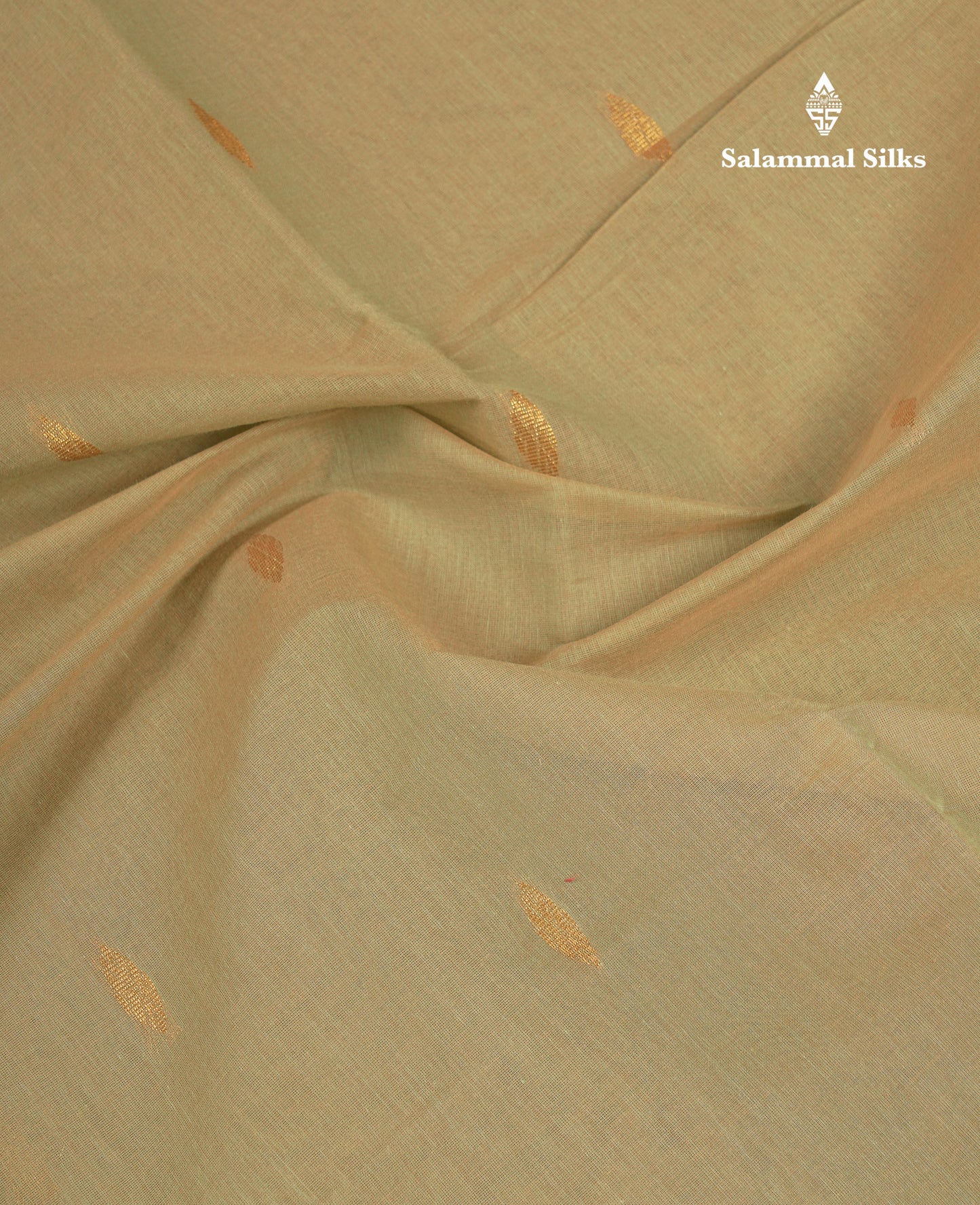 Beautiful Light Elaichi Green Pure Cotton Saree With Traditional Temple Border
