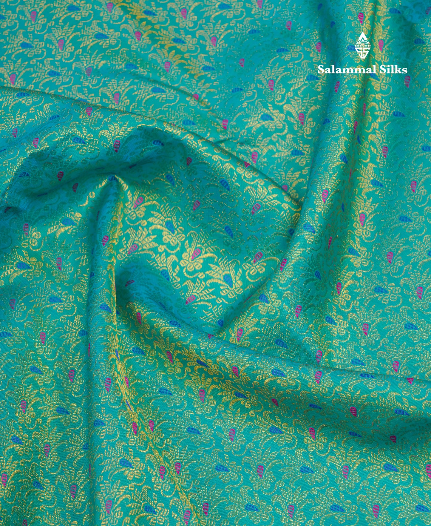 Beautiful Sapphire Green Menakari Work Bridal Pure Kanjivaram Silk Saree With Traditional Border