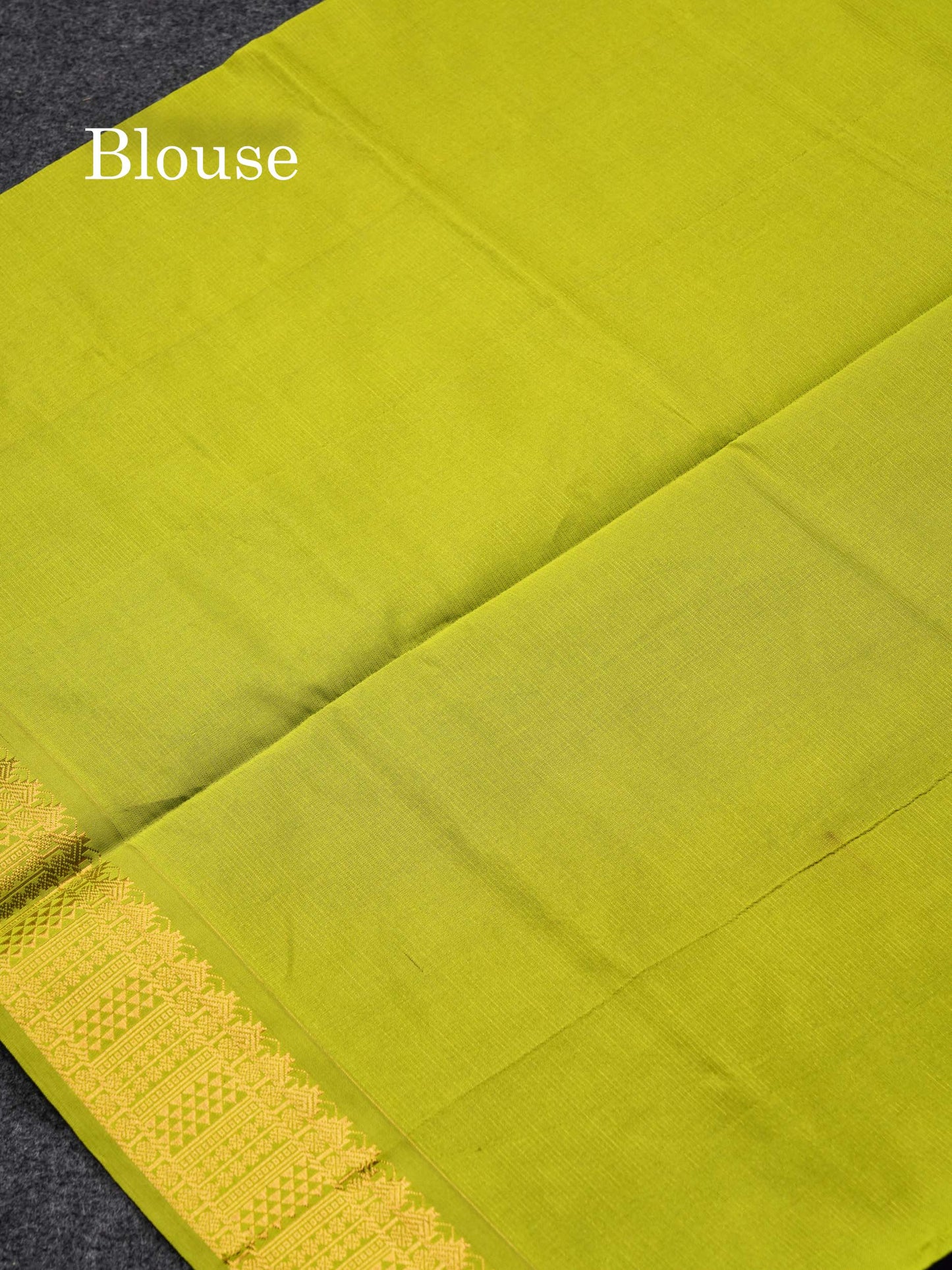 Beautiful Dual Tone Blue Vaira Oosi Lines Semi Silk Cotton Saree With Contrast Parrot Green Blouse