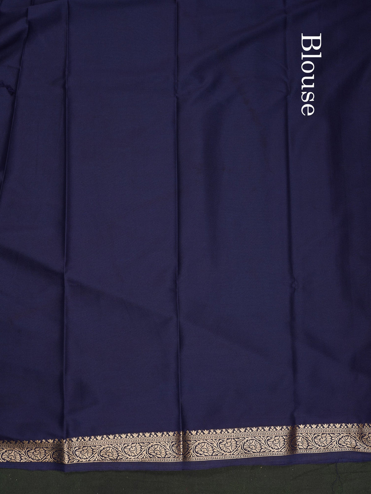 Semi Mysore Silk Saree - Pinkish Peach  Colour Body Plain With Contrast Navy Blue Small Border