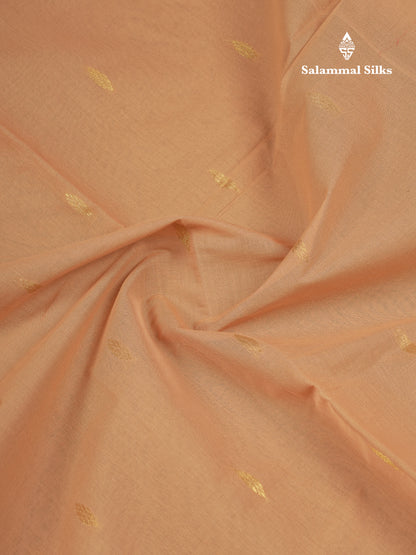 Beautiful Light Elaichi Green Pure Cotton Saree With Traditional Temple Border
