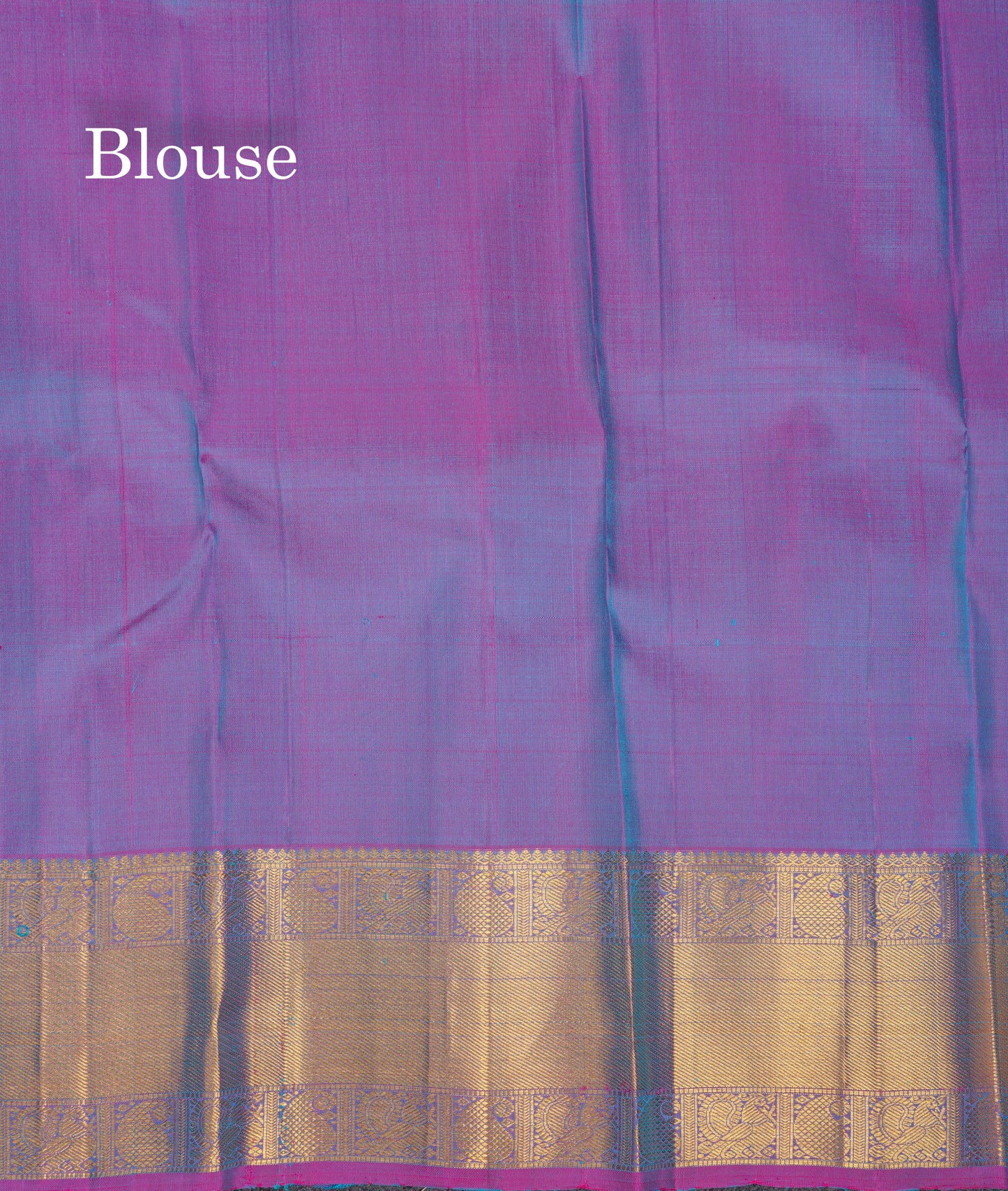 Beautiful Sapphire Green Pure Kanjivaram Silk Jacquard Saree With Contrast Purple Traditional Border