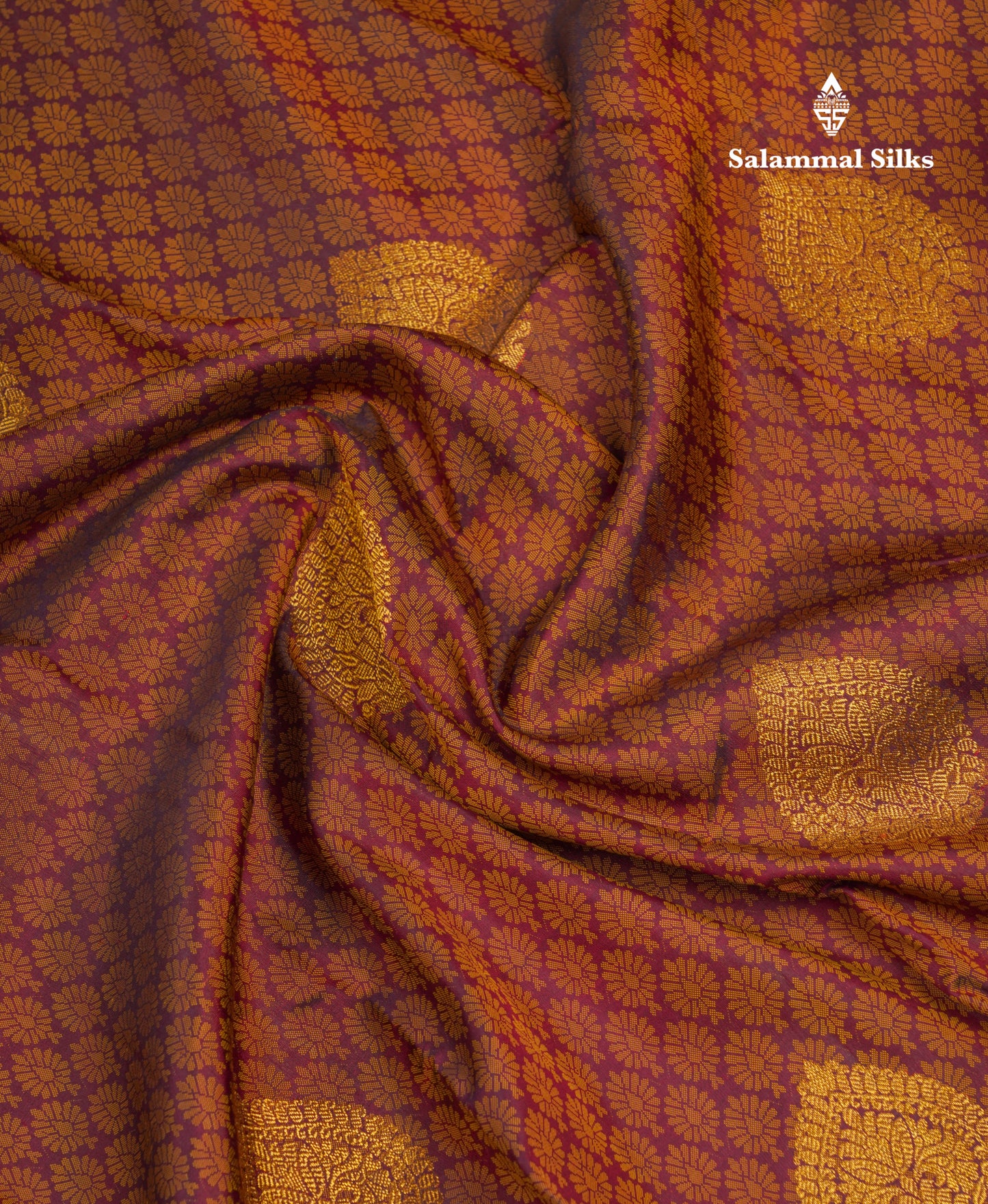 Beautiful Dark Magenta Pure Kanjivaram Silk Jacquard Saree With Contrast Maroon Border