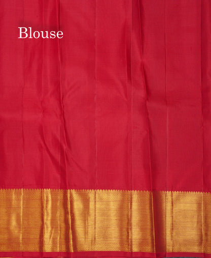 Beautiful Dark Magenta Pure Kanjivaram Silk Jacquard Saree With Contrast Maroon Border