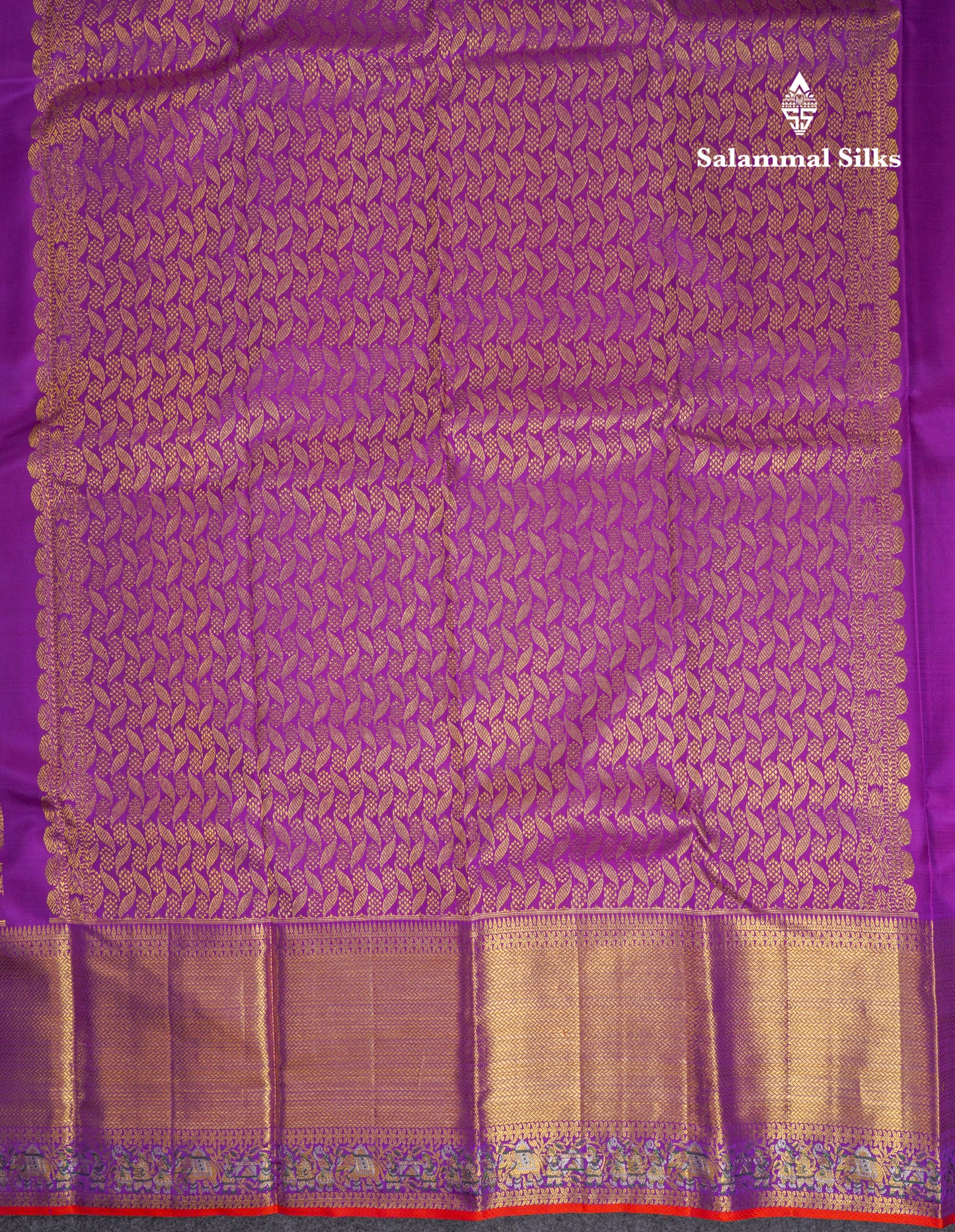 Beautiful Dark Purple Menakari Work Bridal Pure Kanjivaram Pure Silk Saree with Traditional Pallaku Evening Morning Border