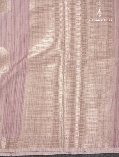 Beautiful Light Violet Jute Mix Saree With Small Fancy Border