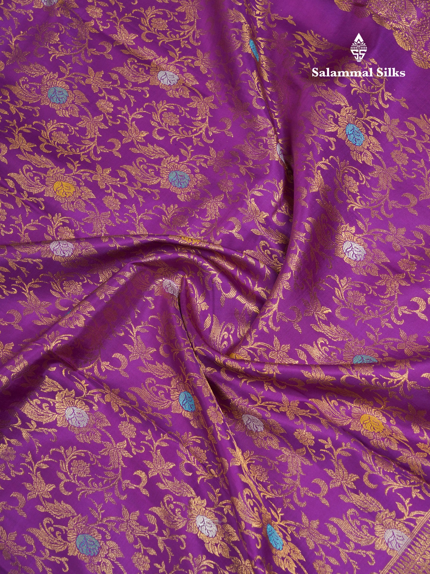 Beautiful Dark Purple Menakari Work Bridal Pure Kanjivaram Pure Silk Saree with Traditional Pallaku Evening Morning Border