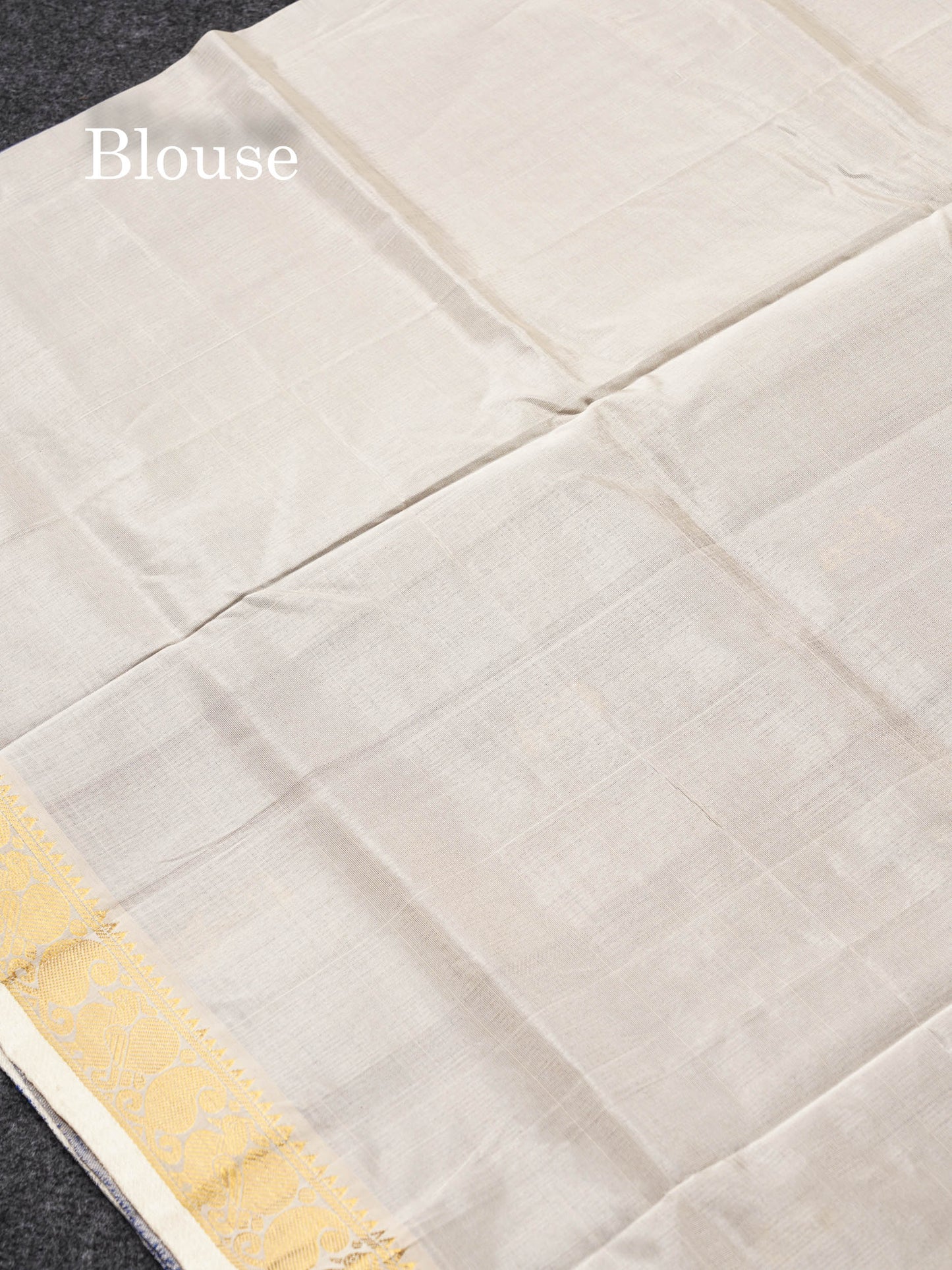 Beautiful Royal Blue Traditional Buttas Handloom Semi Silk Cotton Saree With Half White Border