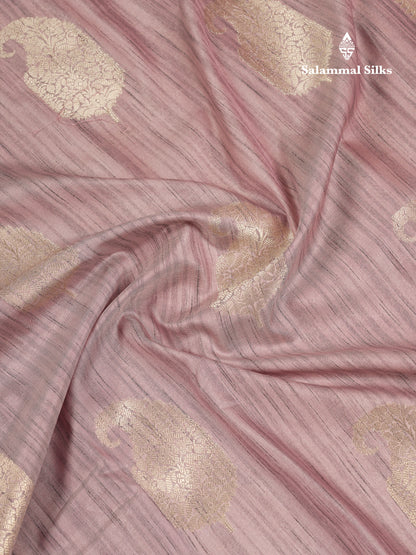 Beautiful Light Violet Jute Mix Saree With Small Fancy Border
