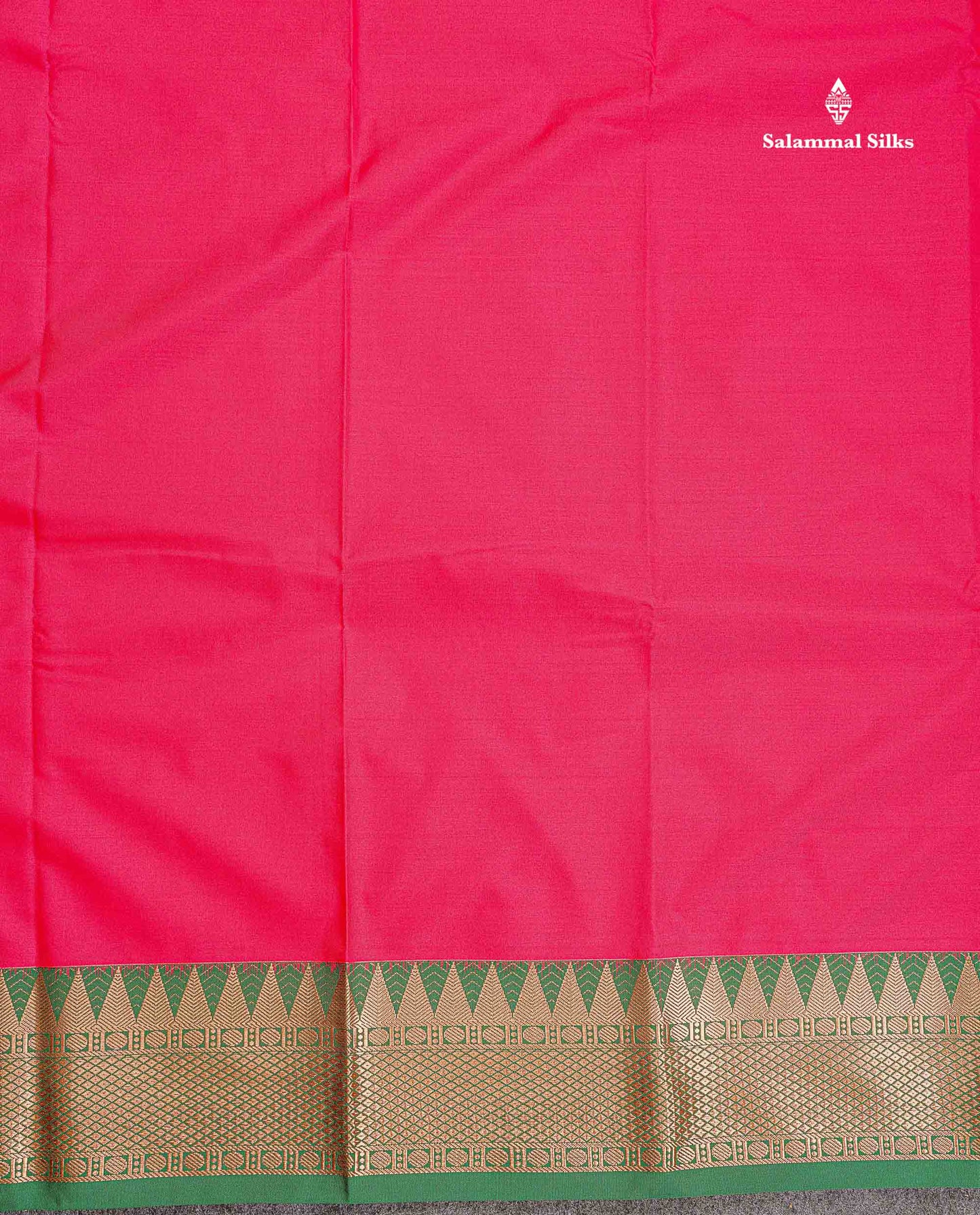 Semi Silk Saree - Anandha Blue Colour Body Plain With Contrast Maroon Traditional Temple Border