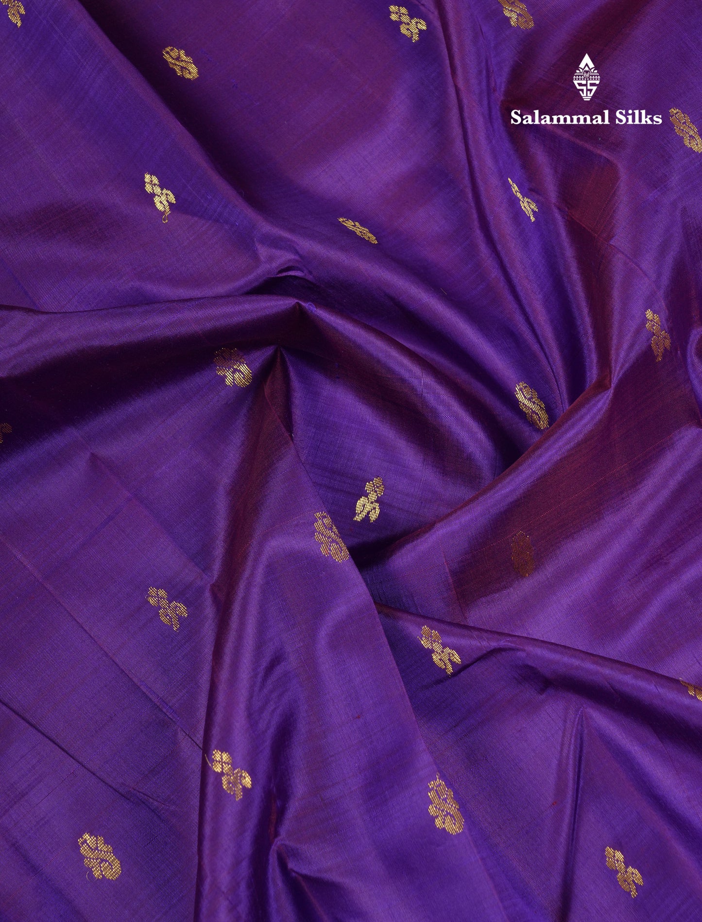 Beautiful Violet Pure Kanjivaram Silk Saree With Contrast Mustard Yellow One Side Traditional Border