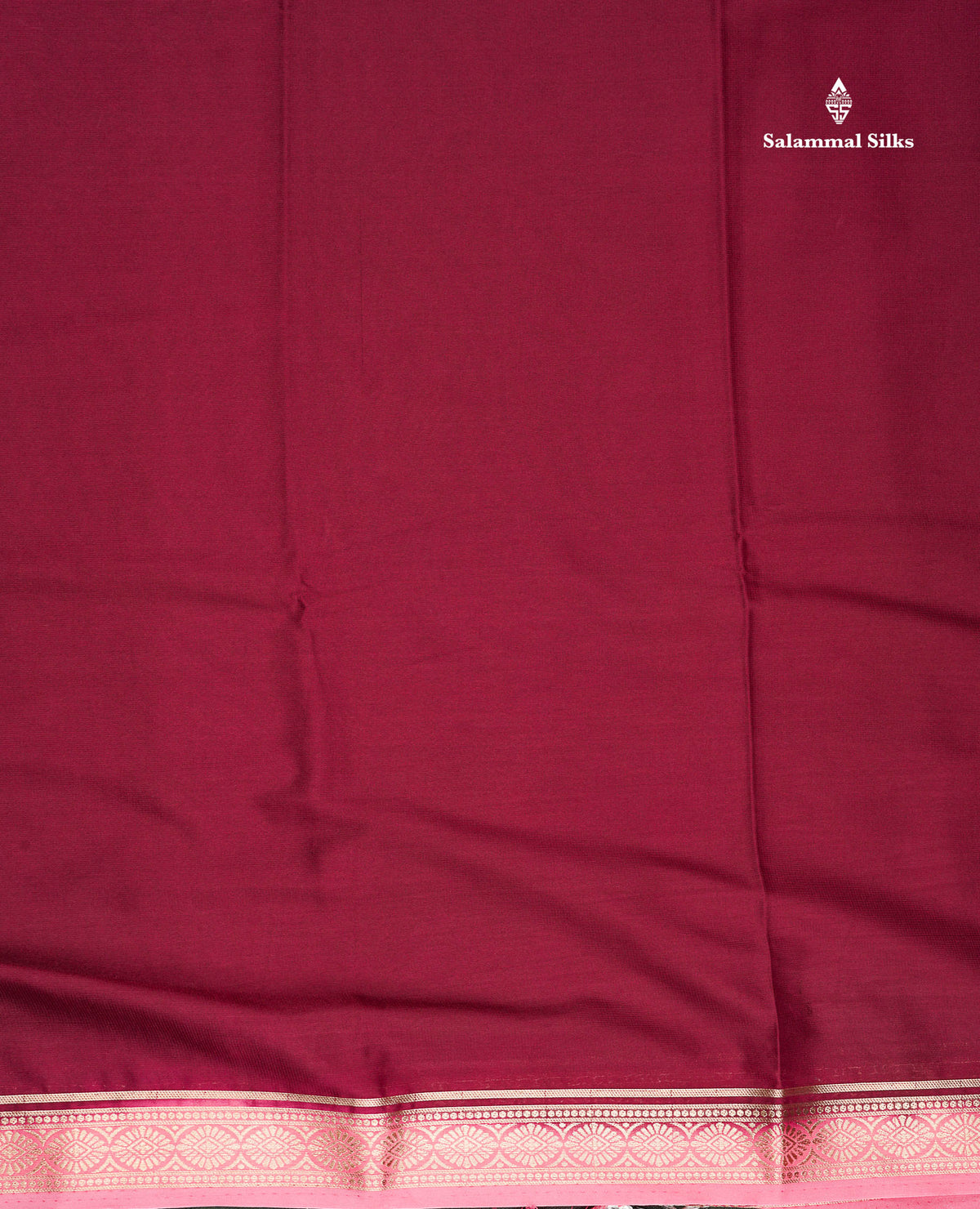 Semi Mysore Silk Saree - Bottle Green Colour Body Plain With Contrast Baby Pink Small Border