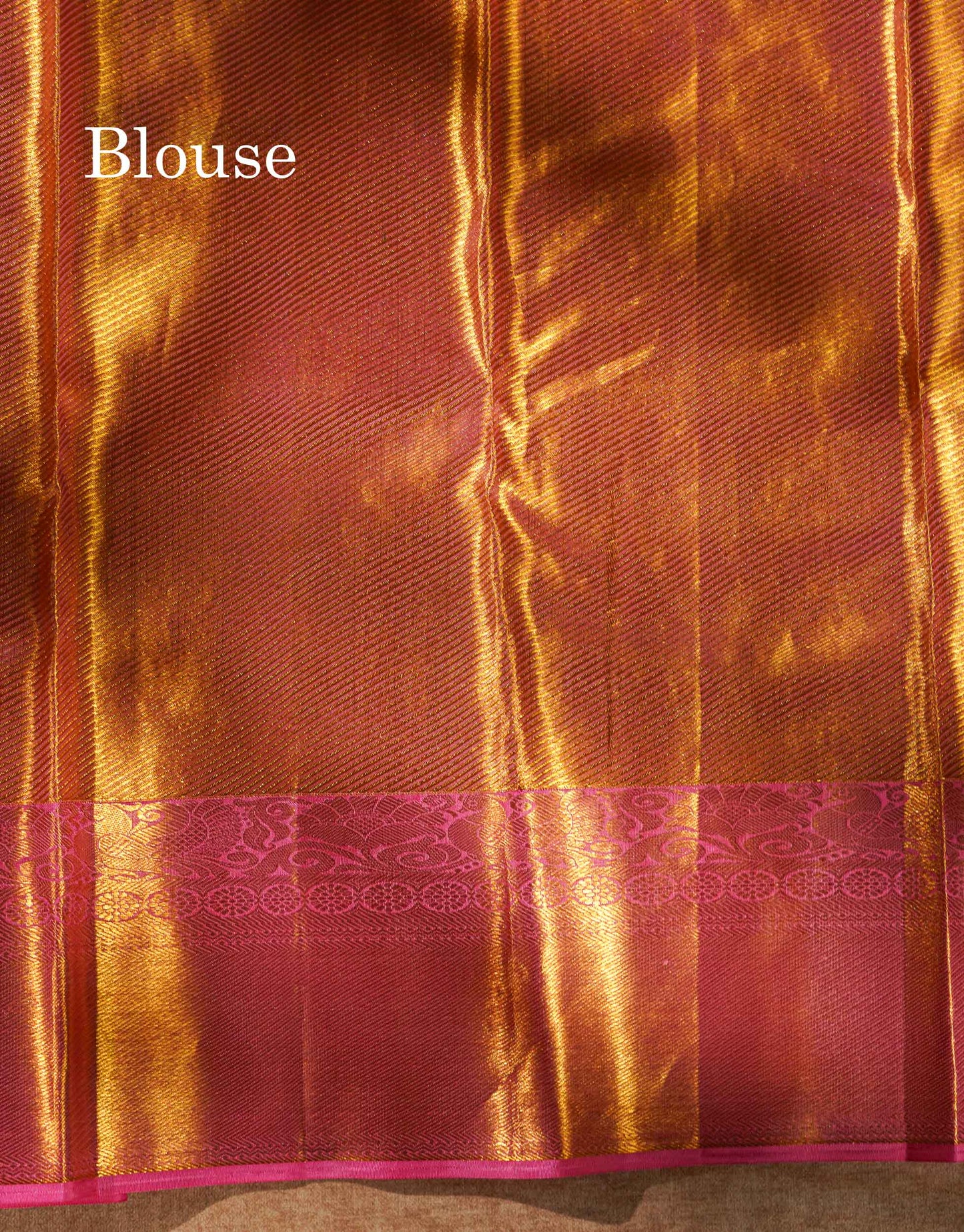 Beautiful Light Pink Tissue Bridal Pure Kanjivaram Silk Saree With Traditional Border