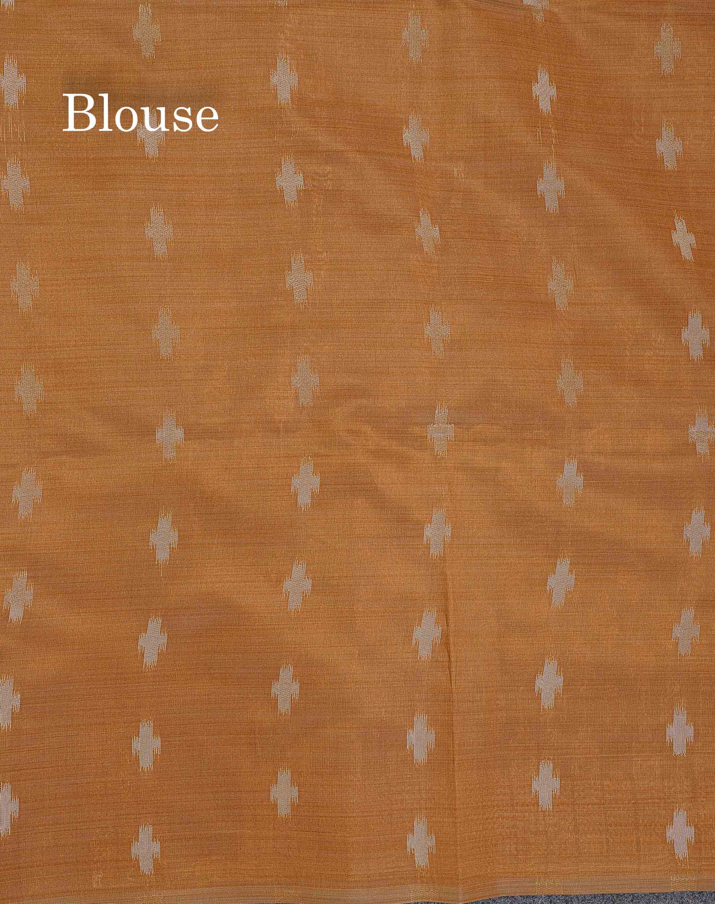 Cotton Mix Saree - Cream Sandal Colour Body With Contrast Brown Fancy Border
