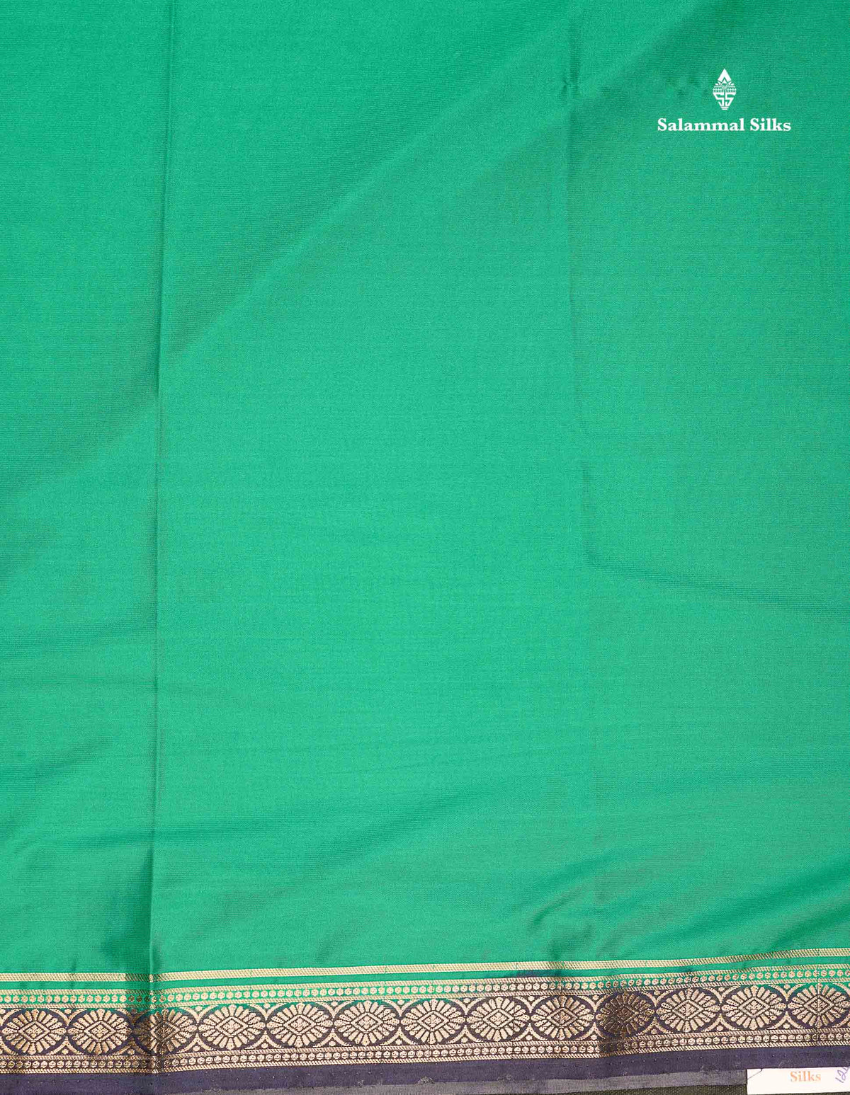Semi Mysore Silk Saree - Bottle Green Colour Body Plain With Contrast Baby Pink Small Border